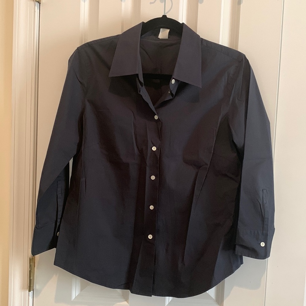 J Crew 3/4 length button down shirt